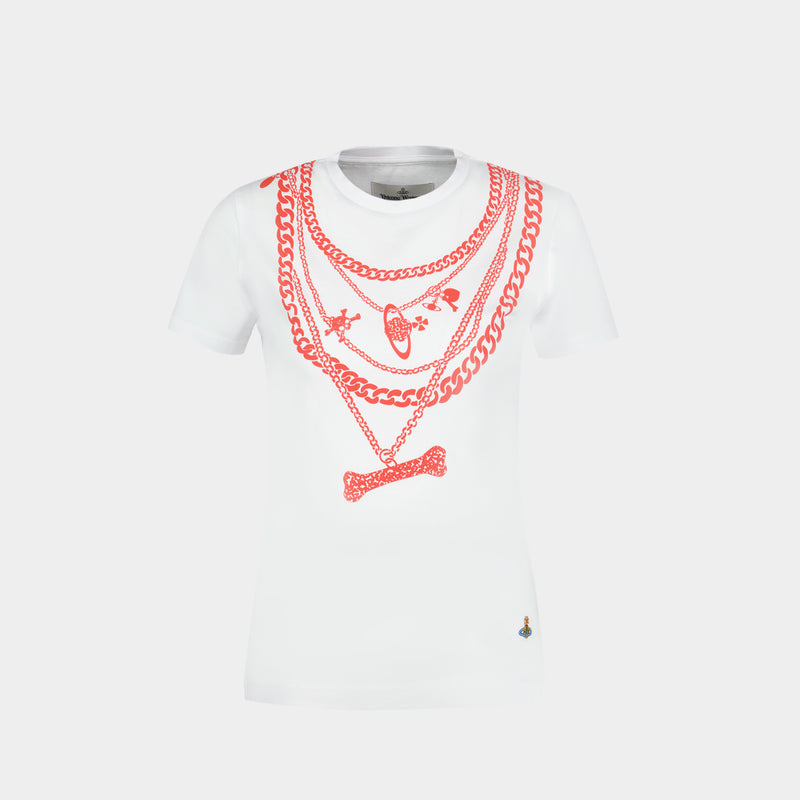 Chain Peru T-Shirt - Vivienne Westwood - Cotton - White