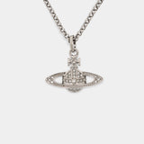 Man. Mini Bas Relief Orb Necklace - Vivienne Westwood - Metal - Silver-plated