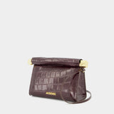 Le Sac Rond Carre - Jacquemus - Leather - Burgundy