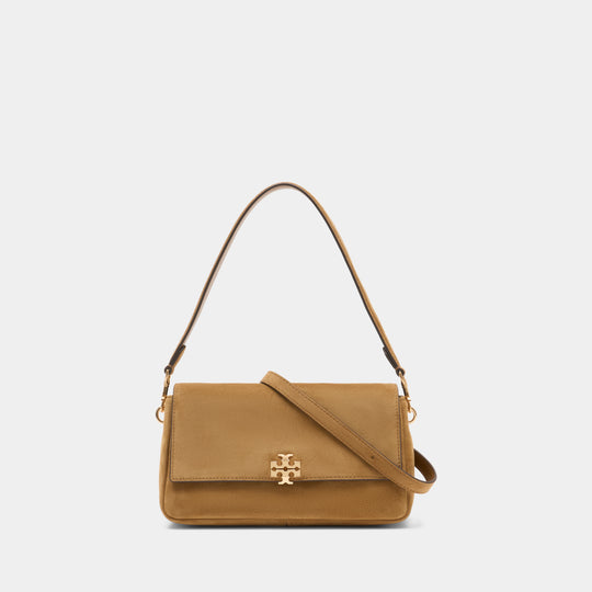 Charlie Small Shoulder Bag - Tory Burch - Leather - Brown