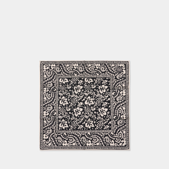 Hankie Lace Scarf - TOTEME - Silk - Black