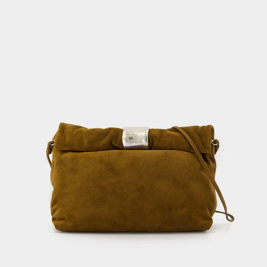 Cuff Clutch – Staud – Leather – Khaki