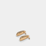 Crystal Bar Earrings - SELF PORTRAIT - Metal - Gold