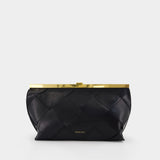 Anine Braided Clutch - ANINE BING - Leather - Black