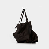 Unevenness Shopper Bag - YOHJI YAMAMOTO - Leather - Black