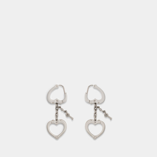 Heart Handcuff Earrings - Marc Jacobs - Brass - Silver