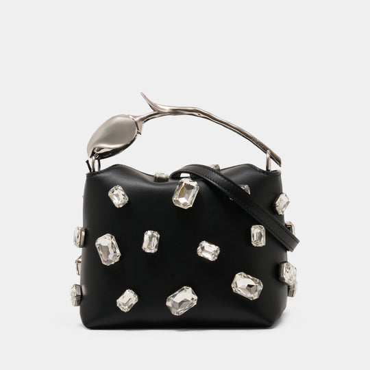Mini Bloom Bag - ERDEM - Leather - Black