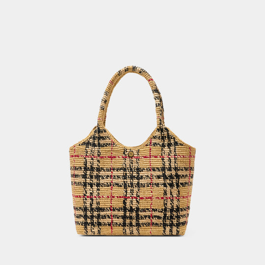 Ll Small Margate Shopper Bag - Burberry - Raffia - Beige