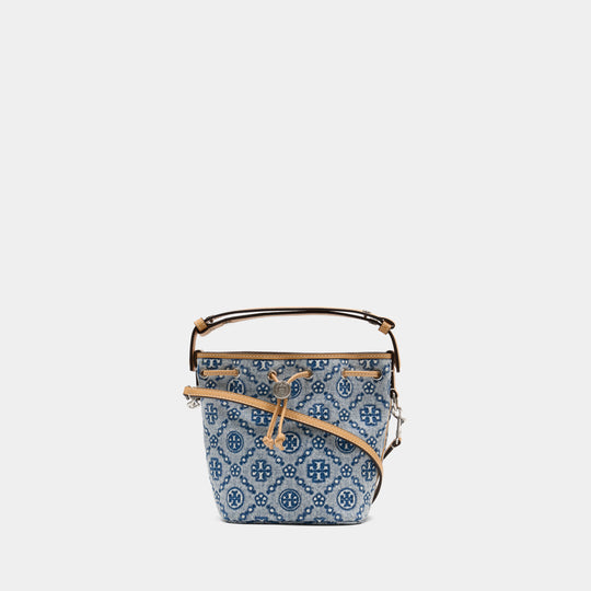 T-Monogram Mini Purse - Tory Burch - Leather - Blue