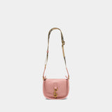 Mini B Clip Messenger Shoulder Bag - Burberry - Leather - Pink