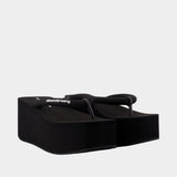 Jenna Thong Platform Sandals - Alexander Wang - Nylon - Black