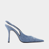 Buffy 105mm Sling Back Pumps - Alexander Wang - Denim - Blue
