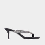 Courtney 65mm Sandals - Alexander Wang - Satin - Black