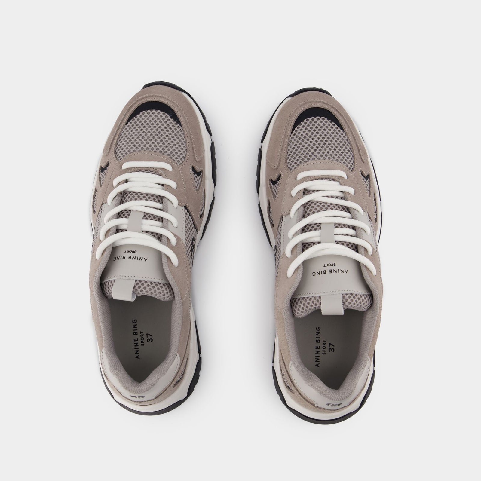 【関税込み】ANINE BING グレー Brody スニーカー ANINE BING Brody スニーカー | グレー | FARFETCH JP