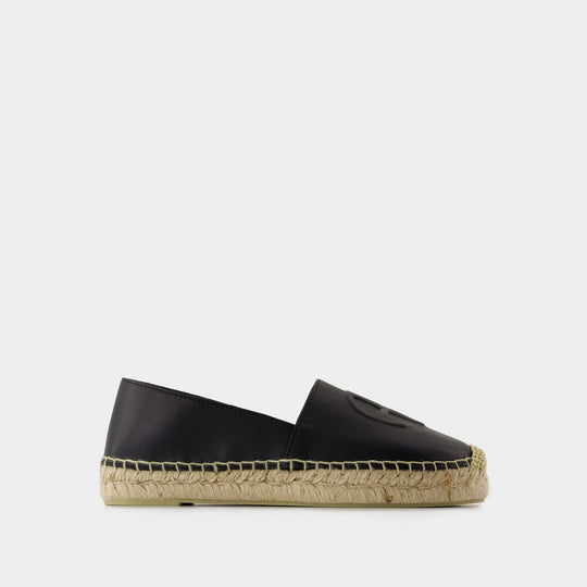 Paloma Espadrilles Flat Shoes - ANINE BING - Leather - Black