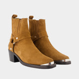 Mid-height biker ankle boots - ANINE BING - Leather - Brown