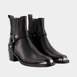 Mid-height biker ankle boots - ANINE BING - Leather - Black