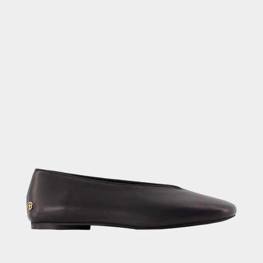 Ana Flats Ballerinas - ANINE BING - Leather - Black