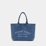 Leo Shopper Bag - ANINE BING - Cotton - Blue