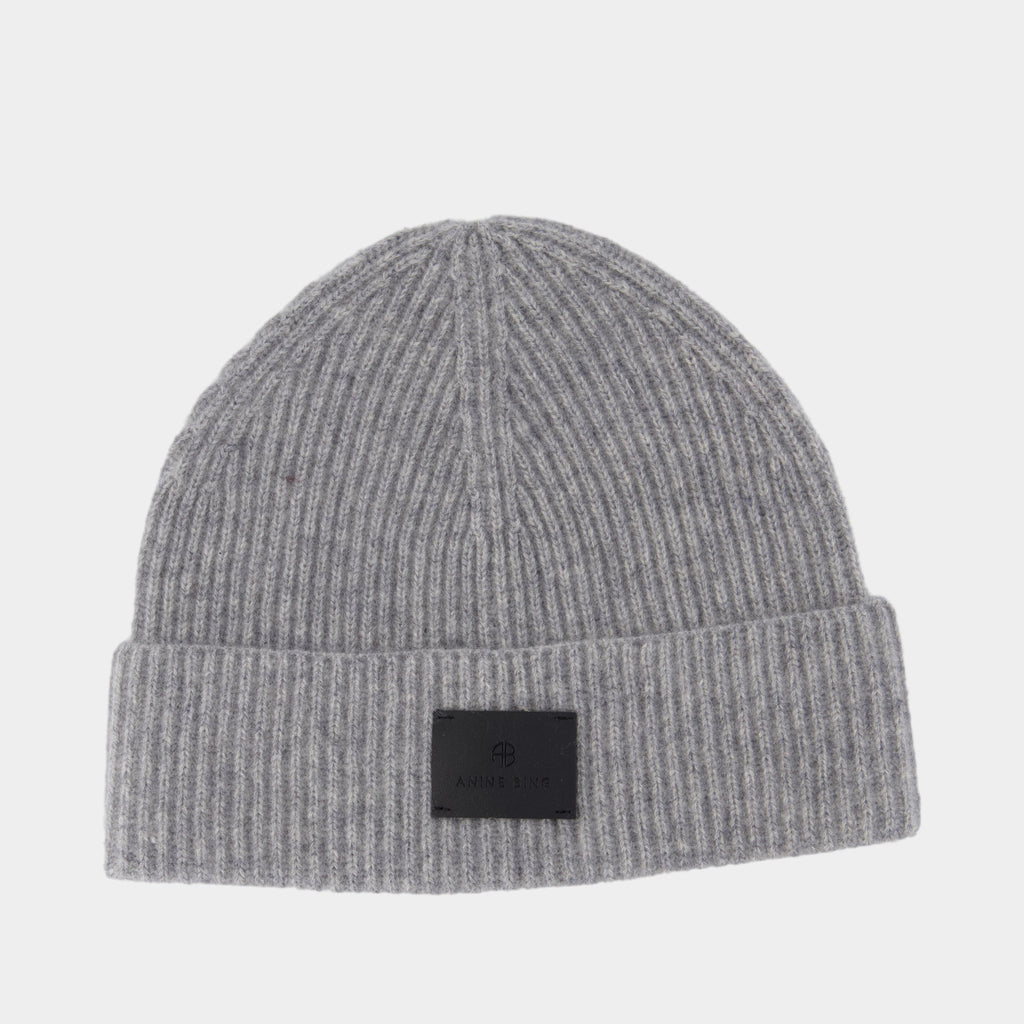 Carley Beanie - ANINE BING - Cashmere - Grey display picture 3