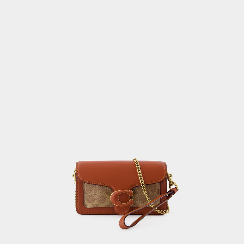 Tabby Wristlet Bag - Coach - Leather - Tan Rust