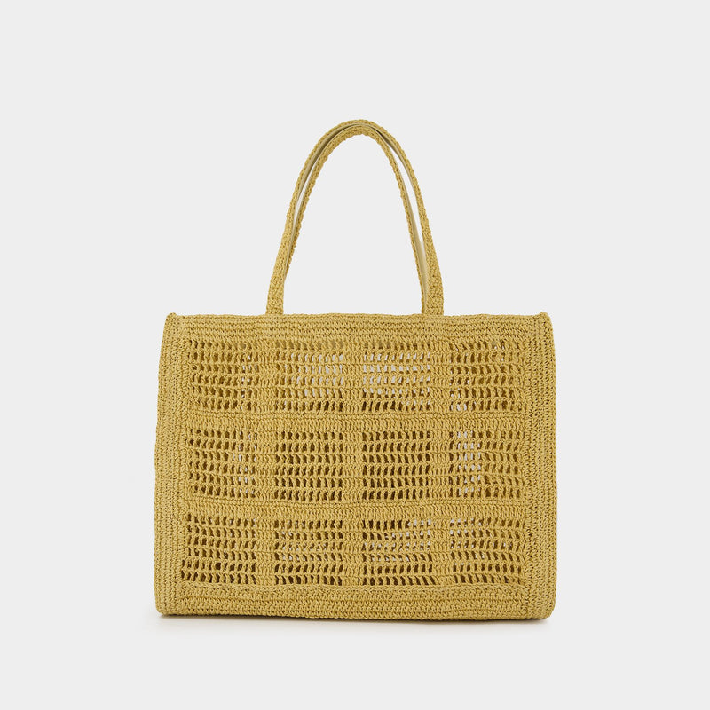 Ella Large Shopping Bag - Tory Burch - Raphia - Green