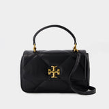 Kira Diamond Top Handle Bag - Tory Burch - Leather - Black