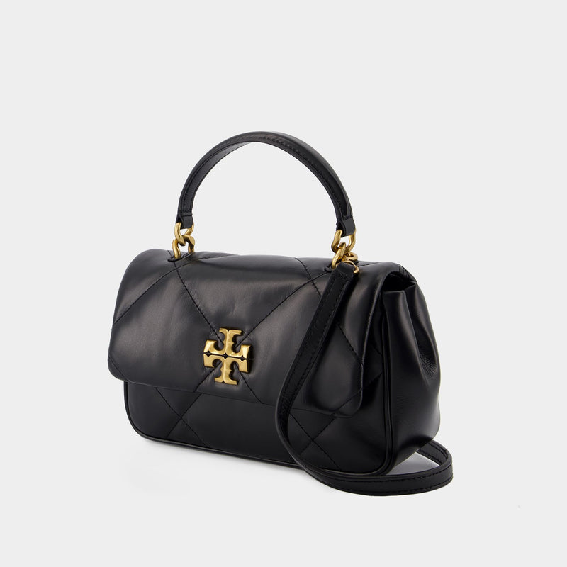 Kira Diamond Top Handle Bag - Tory Burch - Leather - Black