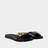 Mellow Buckle Sandals - Tory Burch - Synthetic - Black