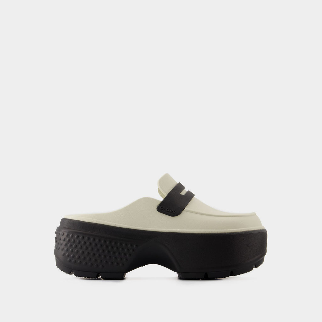 【関税込み】Stomp Mules - Crocs - Synthetic - Linen Black 196265758005_MAIN_a37bc0f83e_1