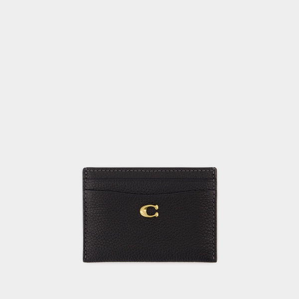 Essential Card Holder - Coach - Leather - Black