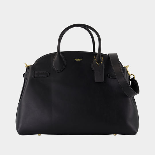 Soft Empire 40 Shopper Bag - Coach - Leather - Black