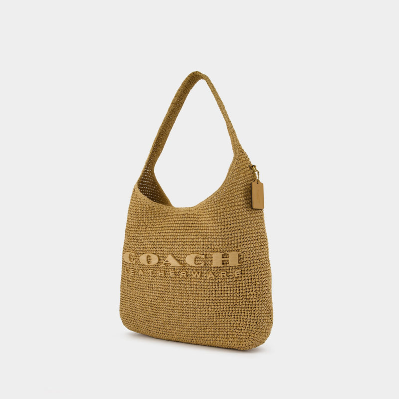 Straw Brooklyn 39 Shoulder Bag - Coach - Cotton - Neutral