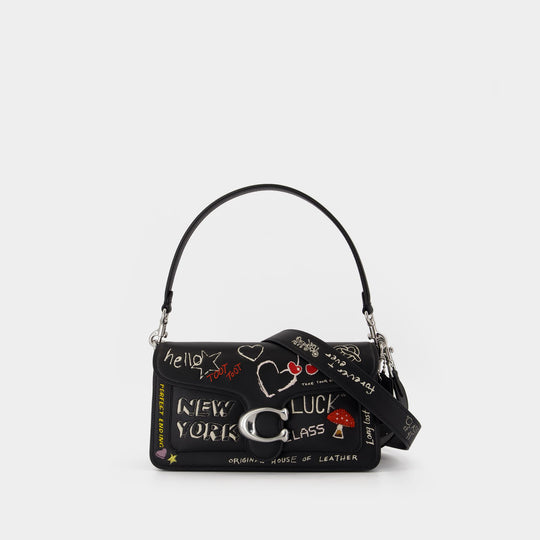 Sketch Print Tabby 26 Shoulder Bag - Coach - Leather - Black