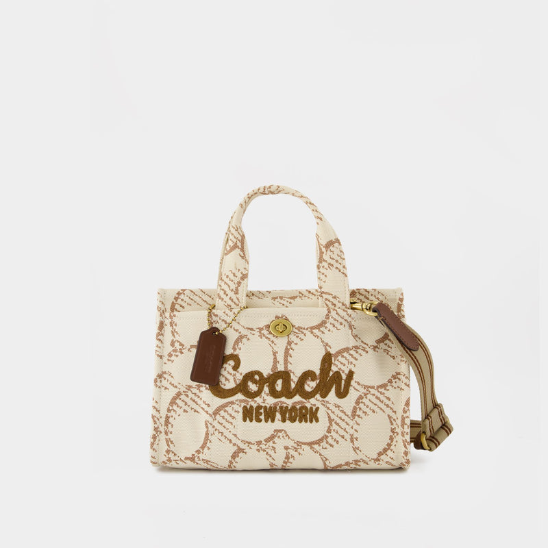 Maxi Signature Canvas Cargo Tote 26 Bag - Coach - Cotton - Neutral