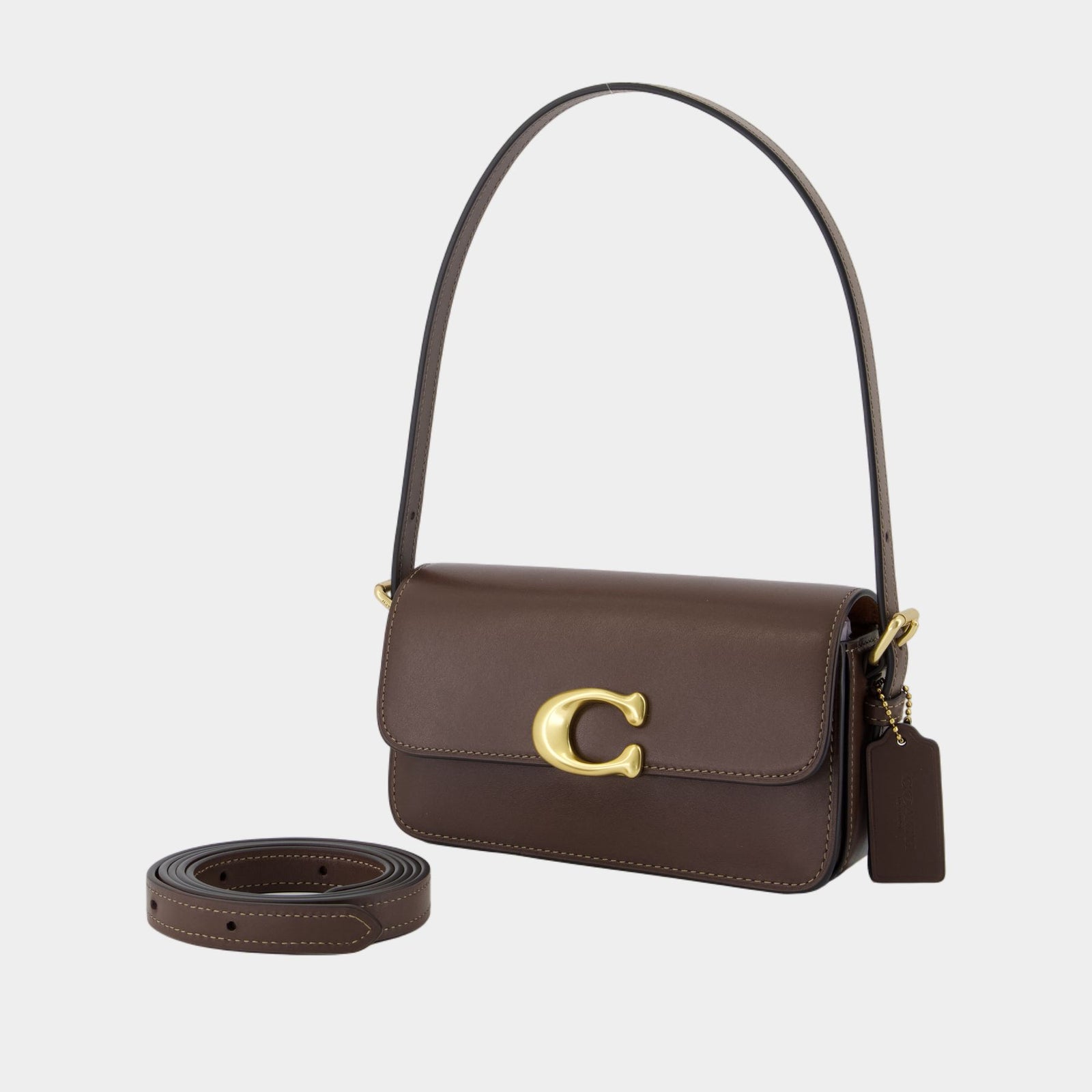 バッグ COACH Zoe Signature Shoulder Bag Brown Zoe Shoulder Bag - Coach - Leather - Brown