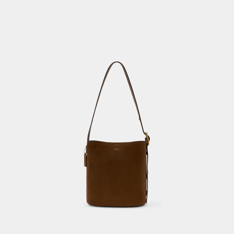 Bleecker Shoulder Bag - Coach - Suede - Brown