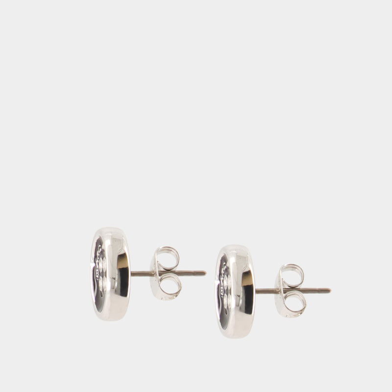 Button Stud Earrings - Marc Jacobs - Metal - Silver