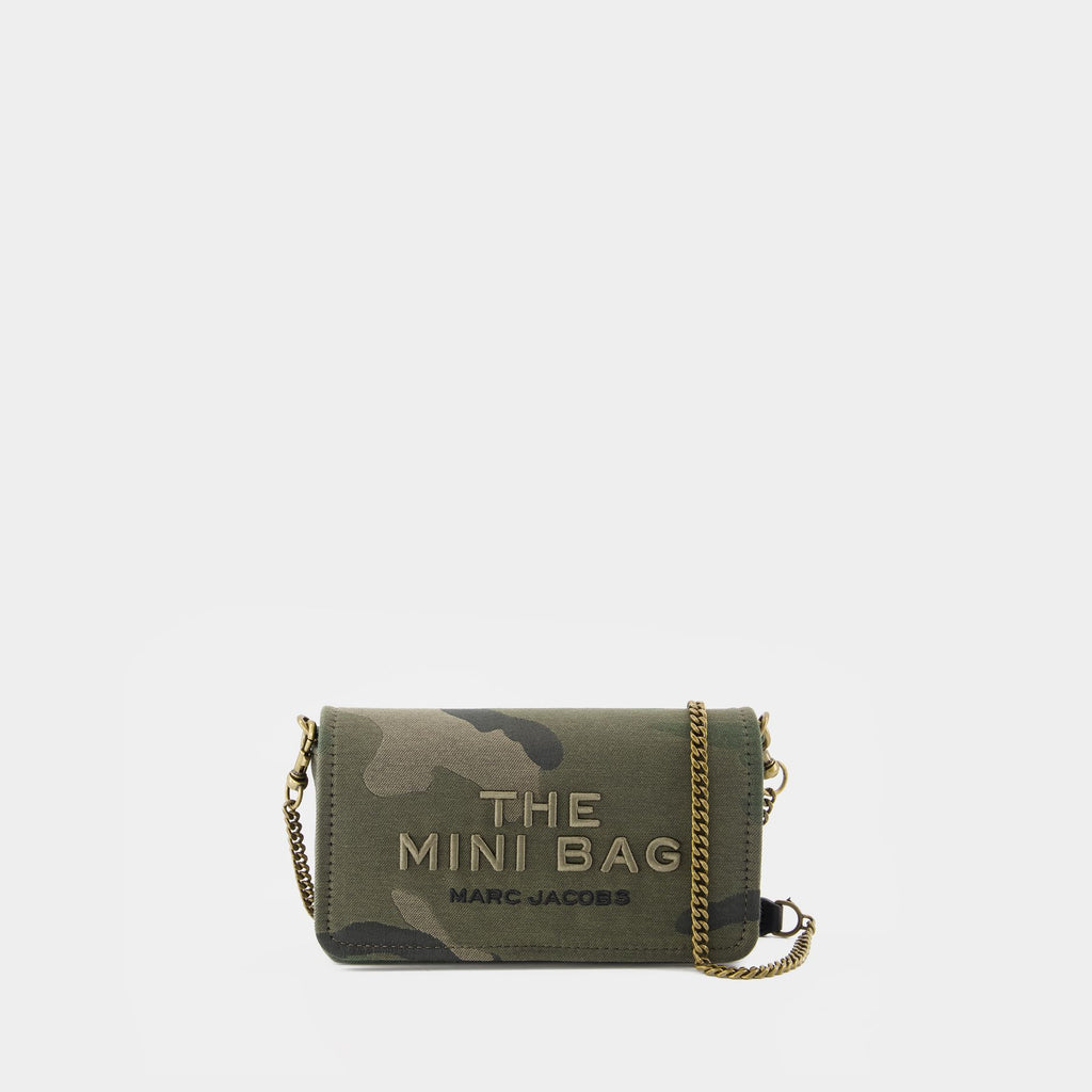 【関税込み】The Mini Crossbody - Marc Jacobs - Cotton - Prin Marc Jacobs Mini Grind Cotton Perforated Leather Crossbody