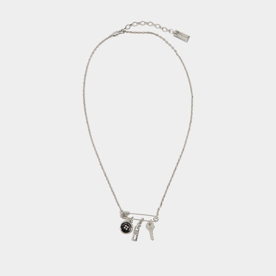 Button Charm Necklace - Marc Jacobs - Metal - Silver