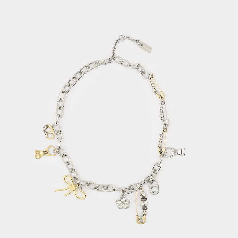 Grunge Glam Charm Necklace - Marc Jacobs - Metal - Gold