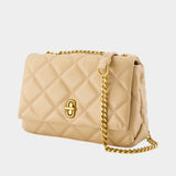 The Slim Dual Chain Shoulder Bag - Marc Jacobs - Leather - Beige