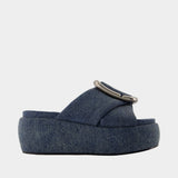 The Platform Sandals - Marc Jacobs - Cotton - Blue