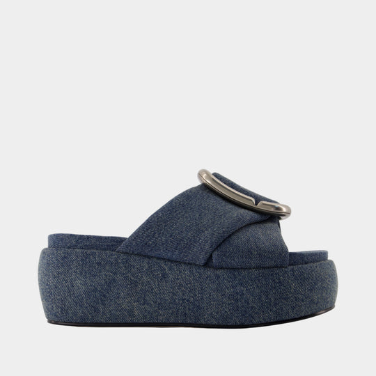 The Platform Sandals - Marc Jacobs - Cotton - Blue