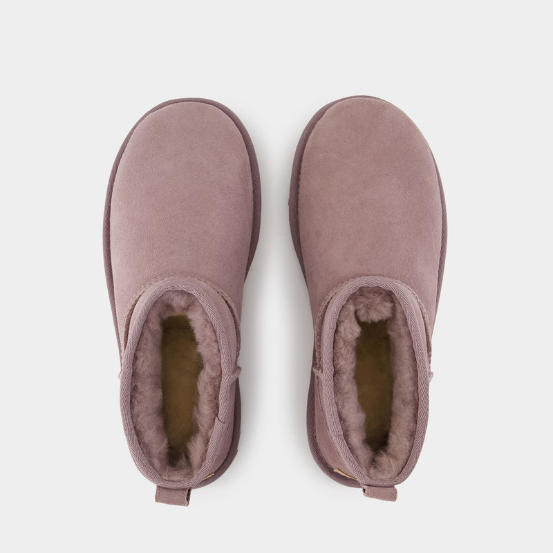 W Classic Ultra Mini Boots - UGG - Leather - Purple