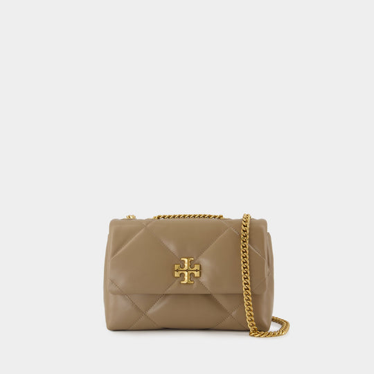 Kira Diamond Small Convertible Bag - Tory Burch - Leather - Beige