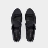 Cap Toe Ballerinas - Tory Burch - Synthetic - Black