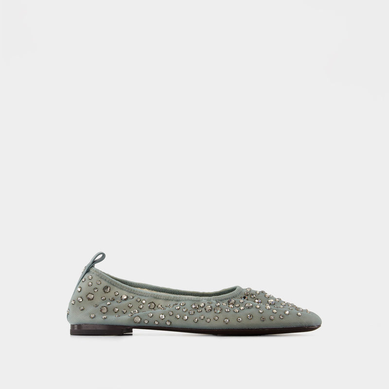 Crystal Ballerinas - Tory Burch - Nylon - Blue