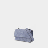 Fleming Small Convertible Shoulder Bag - Tory Burch - Leather - Blue