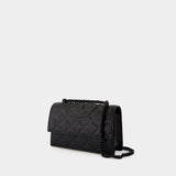 Fleming Soft Small Convertible Bag - Tory Burch - Leather - Black